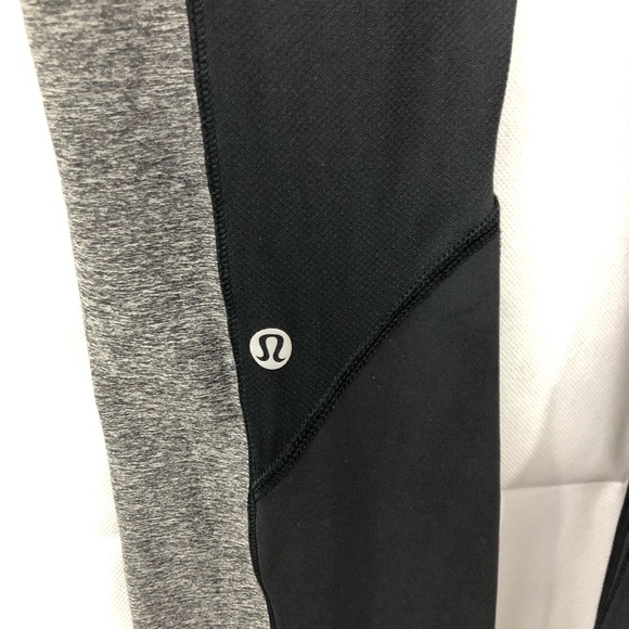 Lululemon Black and Gray Zip Pocket Running Pants - Picture 5 of 8